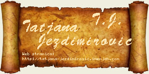 Tatjana Jezdimirović vizit kartica
